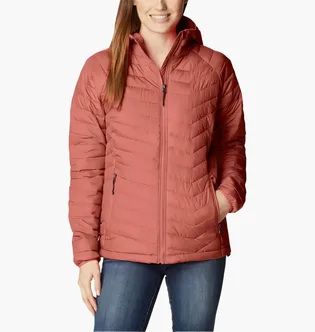 Куртка жіноча Columbia Powder Lite Hooded Jacket Omni-Heat Orange WK1499-639