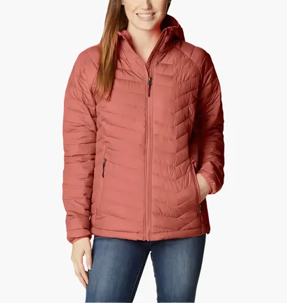 Куртка жіноча Columbia Powder Lite Hooded Jacket Omni-Heat Orange WK1499-639