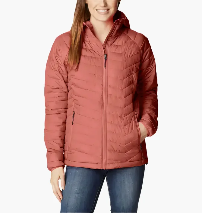 Куртка жіноча Columbia Powder Lite Hooded Jacket Omni-Heat Orange WK1499-639