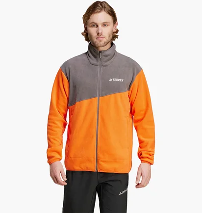 Кофта чоловіча Adidas Terrex Multi Full-Zip Fleece Orange/Grey IZ3293
