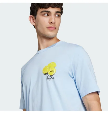 Футболка чоловіча Adidas Lounge Still Life Lemons Graphic Light Blue JJ3958