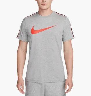Футболка мужская Nike T-Shirt M Nsw Repeat Sw Ss Tee Grey DX2032-064
