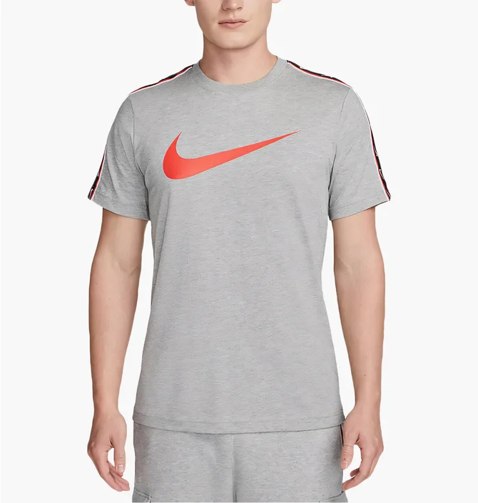 Футболка мужская Nike T-Shirt M Nsw Repeat Sw Ss Tee Grey DX2032-064