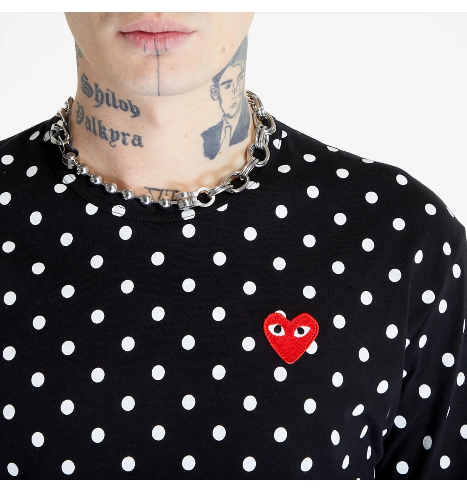 ᐉ Лонгслив мужской Comme des Garcons Play Heart Logo Long Sleeve
