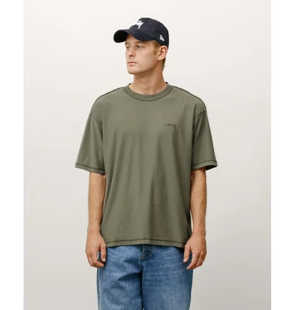 Футболка мужская Stussy Lazy Ss Tee Olive 1140283-0460