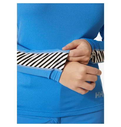 Термобелье женское Helly Hansen Lifa Active Stripe Crew Light Blue 49413-554