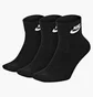 Носки унисекс Nike U Nsw Evry Essential Ankle Black (3 пары) SK0110-010