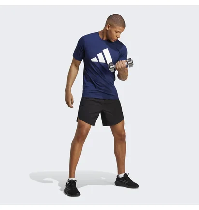 Футболка чоловіча Adidas Train Essentials Feelready Logo Training Tee Blue Ib8275