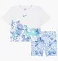 Спортивный костюм детский Nike Floral All Over Printed Suit White 36M848-U5M