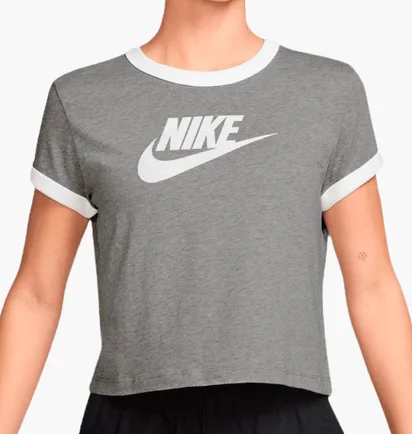 Футболка женская Nike Short-Sleeve Ringer Grey IF4072-063