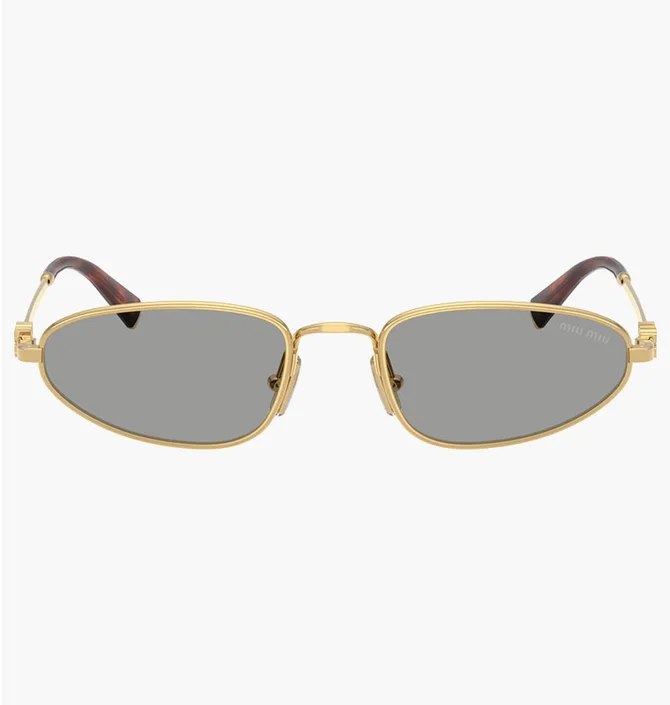 Солнцезащитные очки женские MIU MIU Grey/Gold A52S-5AK40O-52