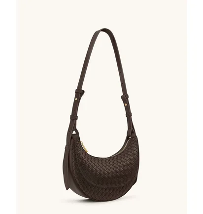 Сумка жіноча JW PEI Sharon Woven Crossbody Bag Coffee Brown BB2025BG123943JWP