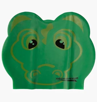 Шапочка для плавания детская Aqua speed Zoo Crocodile Latex 5713 Green 116-CROCODILE