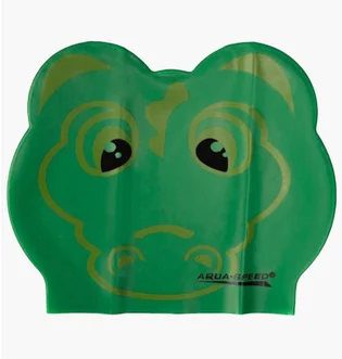 Шапочка для плавания детская Aqua speed Zoo Crocodile Latex 5713 Green 116-CROCODILE
