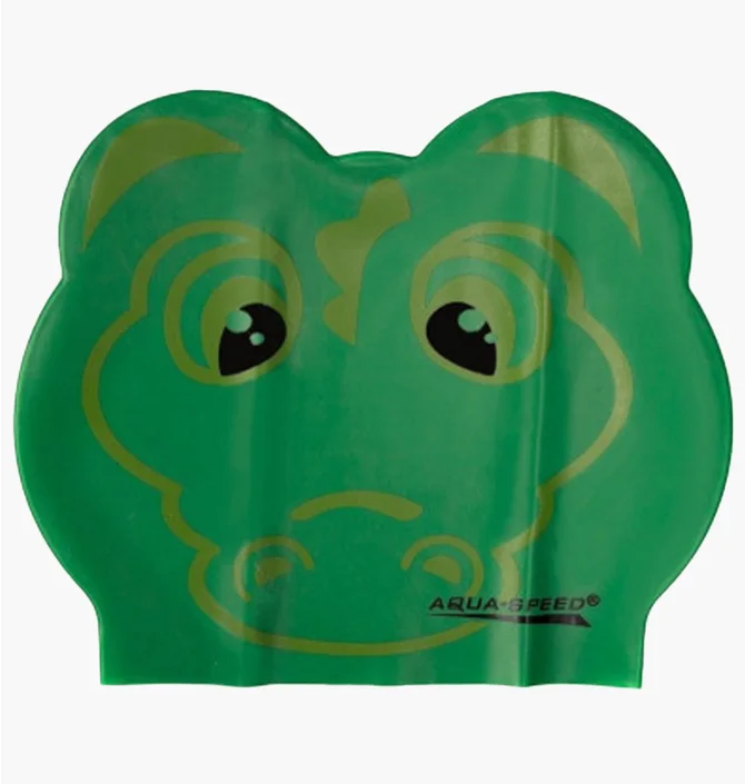 Шапочка для плавання дитяча Aqua speed Zoo Crocodile Latex 5713 Green 116-CROCODILE