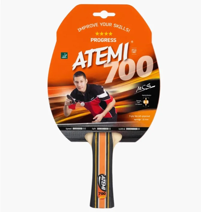 Ракетка для настільного тенісу ATEMI 700 Black DT1-10045