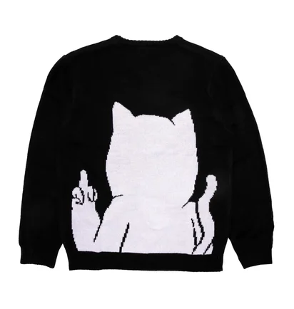 Кофта чоловіча RipNDip Lord Nermal Flippy Knitty Black RND4712N
