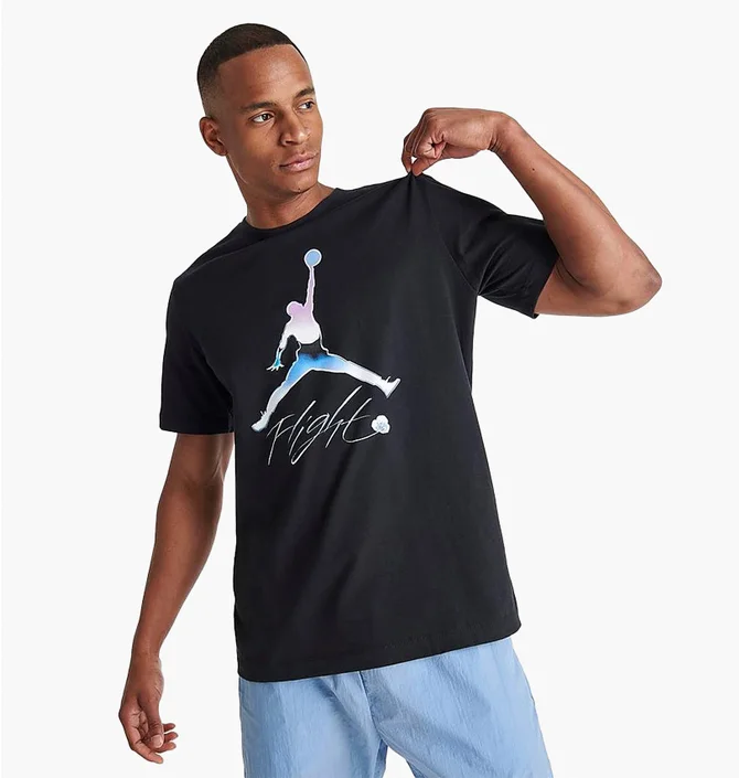 Футболка чоловіча Air Jordan Flight Metallic Graphic T-Shirt Black Dv8414-010