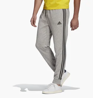 Штани чоловічі Adidas Essentials French Terry Tapered Cuff 3-Stripes Pants Grey GK8889