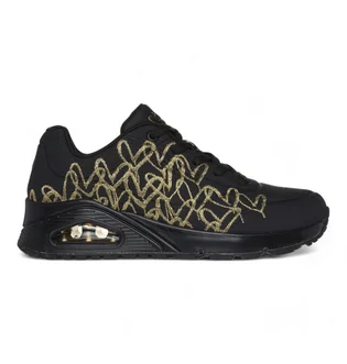 Кроссовки женские Skechers Uno - Golden Heart Black 177975-BKGD