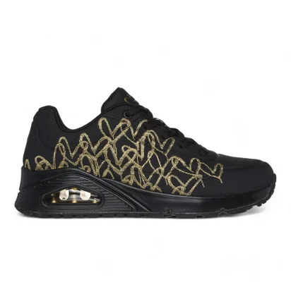 Кросівки жіночі Skechers Uno - Golden Heart Black 177975-BKGD