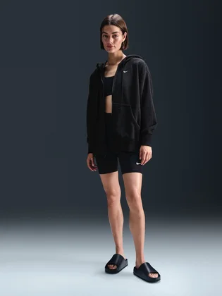 Толстовка жіноча Nike W Nsw Phnx Plsh Fz Hdy Black FZ1267-010