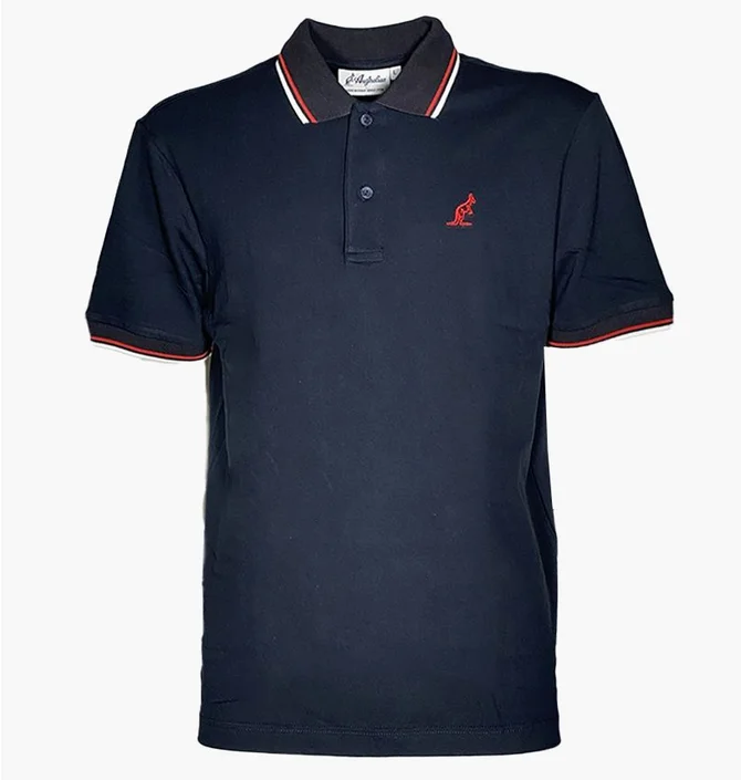 Поло мужское AUSTRALIAN 2-Stripe Pique Polo - R-Fit Blue LSUPO0005-200C