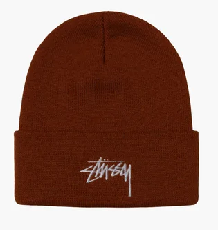 Шапка унисекс Stussy Stock Cuff Beanie Pumpkin Brown 1321020-PUMP