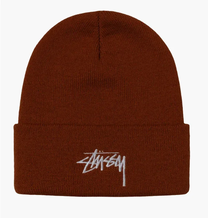 Шапка унисекс Stussy Stock Cuff Beanie Pumpkin Brown 1321020-PUMP
