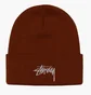 Шапка унисекс Stussy Stock Cuff Beanie Pumpkin Brown 1321020-PUMP