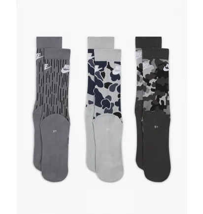 Носки унисекс Nike Evereday Essential Grey (3 пары) Dh3414-902