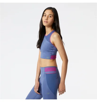 Топ жіночий New Balance Q Speed Shape Shield Crop Bra Blue Wb21288Nsy