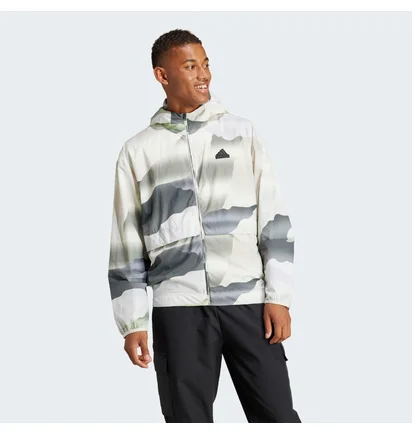 Толстовка чоловіча Adidas City Escape Full-Zip Hoodie Beige/Grey IN3707