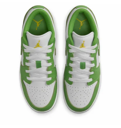 Кроссовки детские Air Jordan 1 Low Se Green/White HF4779-100