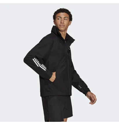 Вітровка чоловіча Adidas Bsc 3-Stripes Rain.Rdy Jacket Black H65773