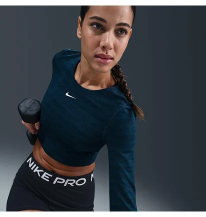 Лонгслів жіночий Nike Pro Blue HJ4281-478