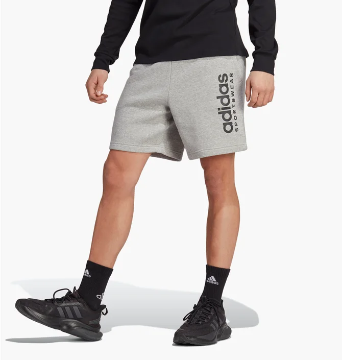 Шорты мужские Adidas All Szn Fleece Graphic Shorts Grey IC9796