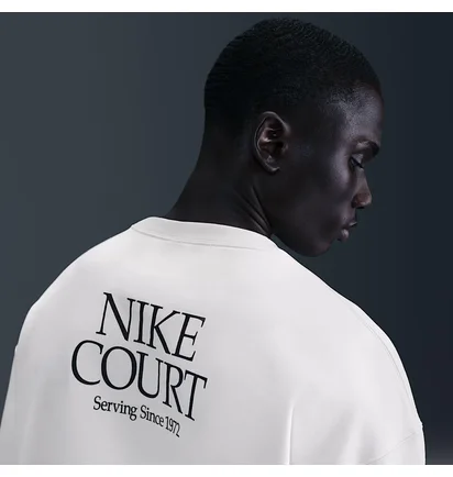 Свитшот мужской Nike Court MenS French Terry Crewneck Top White IQ6556-030