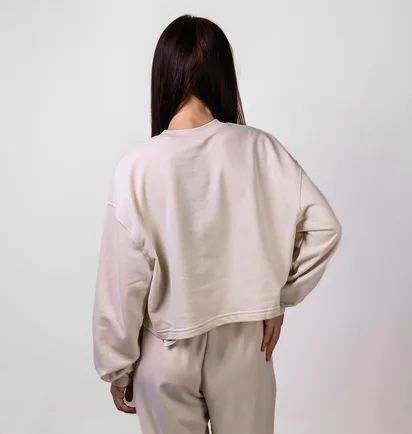 Свитшот женский New Balance Coastal Fleece Beige WT51514LIN