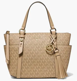 Сумка жіноча Michael Kors Sullivan Small Logo Top-Zip Tote Bag Brown 30H1GUPT5V-CAMEL-57531