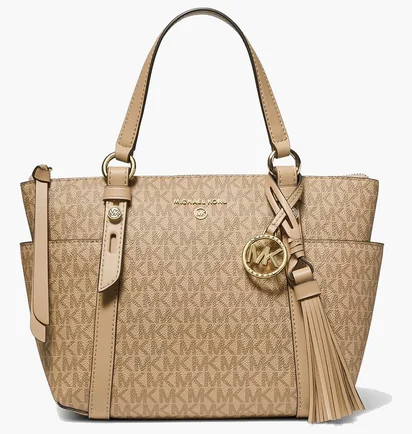 Сумка жіноча Michael Kors Sullivan Small Logo Top-Zip Tote Bag Brown 30H1GUPT5V-CAMEL-57531