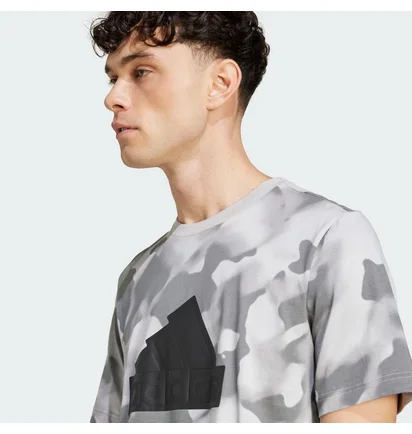 Футболка мужская Adidas Future Icons Badge Of Sport Allover Print Camo/Grey IV5201