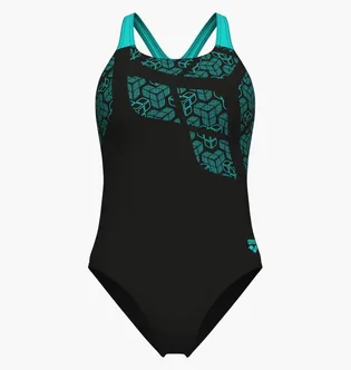 Купальник жіночий Arena Kikko Pro Back Black/Green 010807-580
