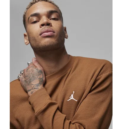 Лонгслив мужской Air Jordan Essentials Waffle Knit Top Brown FD7461-281