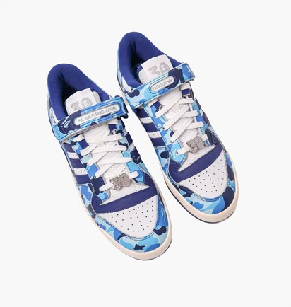Кроссовки мужские Adidas Forum 84 Bape Low Light Blue ID4772