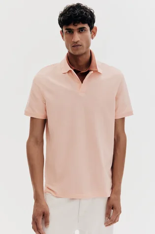 Поло чоловіче H&M Regular Fit Peach 1209183011