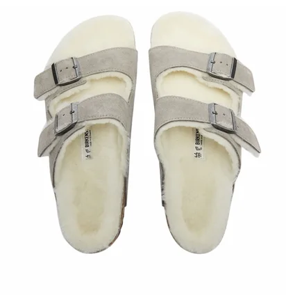 Сандалі чоловічі Birkenstock Arizona Fur Grey 1017402