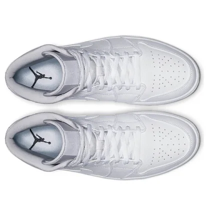 Кроссовки мужские Air Jordan 1 Mid White 554724-129