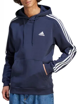 Худи мужское Adidas Hooded Sweatshirt Sportswear Essentials Fleece 3-Stripes Blue IJ6473