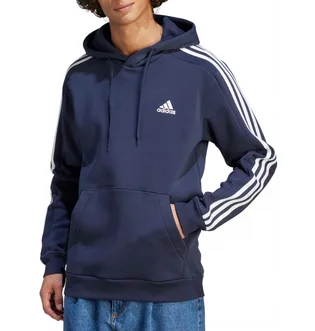 Худи мужское Adidas Hooded Sweatshirt Sportswear Essentials Fleece 3-Stripes Blue IJ6473